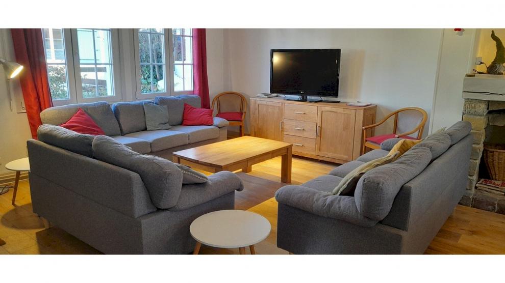 Salon fauteuils canapés télévision